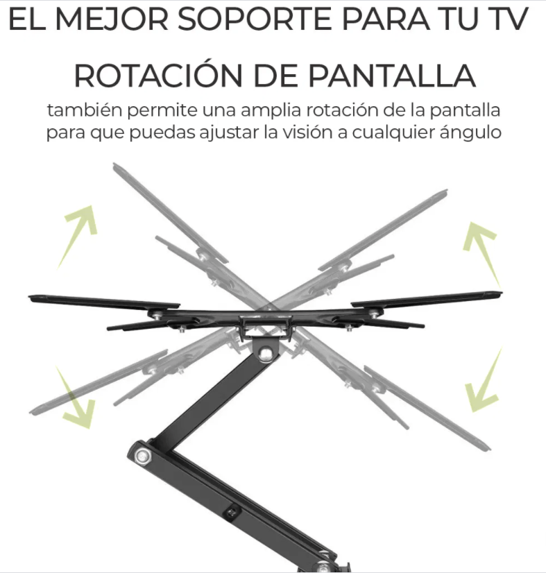 Soporte De Pared giratorio z2 Para Tv/monitor De 32 A 55 VESA 200*200  elegate Inclinable y articulado