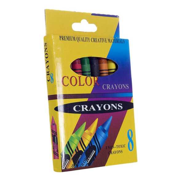 Caja con 8 crayolas pequeñas de colores / zp-0136 s-2008a / zp-0136 /  st42149
