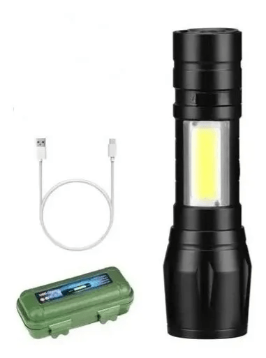Lampara Linterna Pequeña Portable Compacta Recargable Poten Color