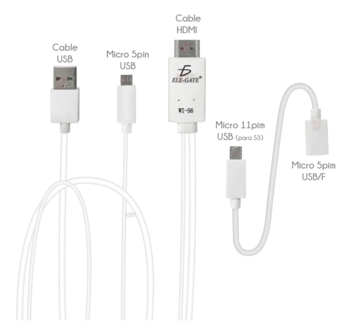Cable Mhl Entra Micro USB Salida HDMI Celular Andorid – Joinet