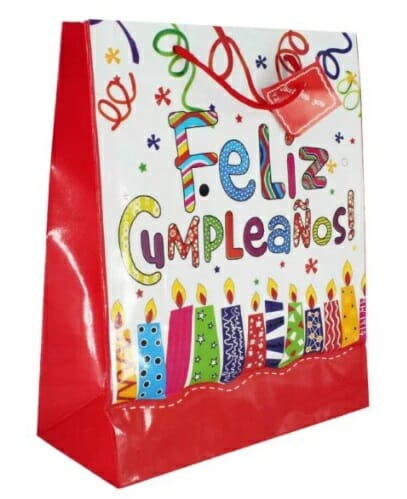 Bolsa Feliz Cumpleaños 32x25x10cm - Importadora Exlin