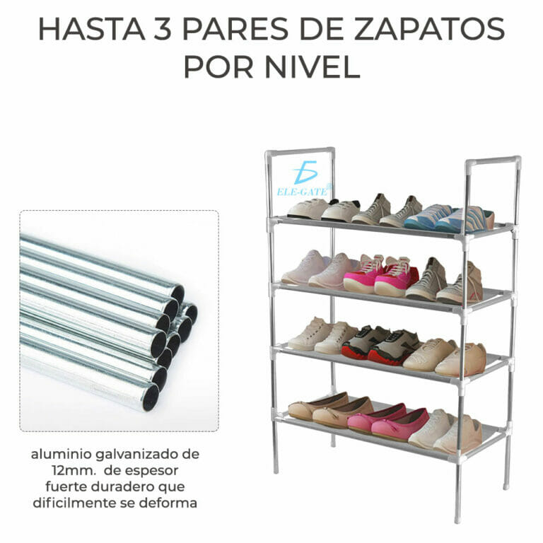 Zapatero de metal y plástico para 16 pares de JJA en Zapateros…