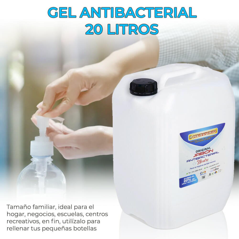 Cubeta de gel antibacterial