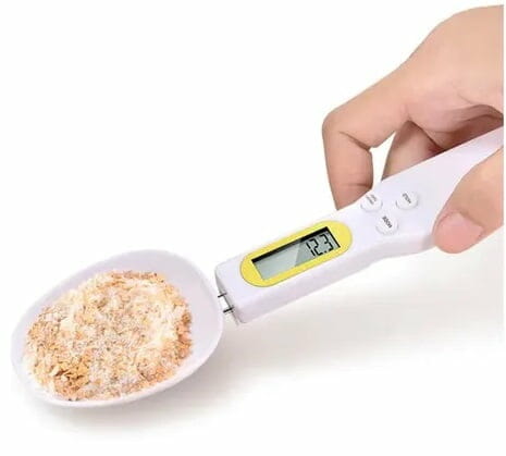 Báscula de comida de cuchara medidora de cocina Digital Multifunción Digital  Spoon Scale, peso de 0.1 gramos a 500 gramos Unidad de soporte G / oz / gn  / ct con 2 Aaa B