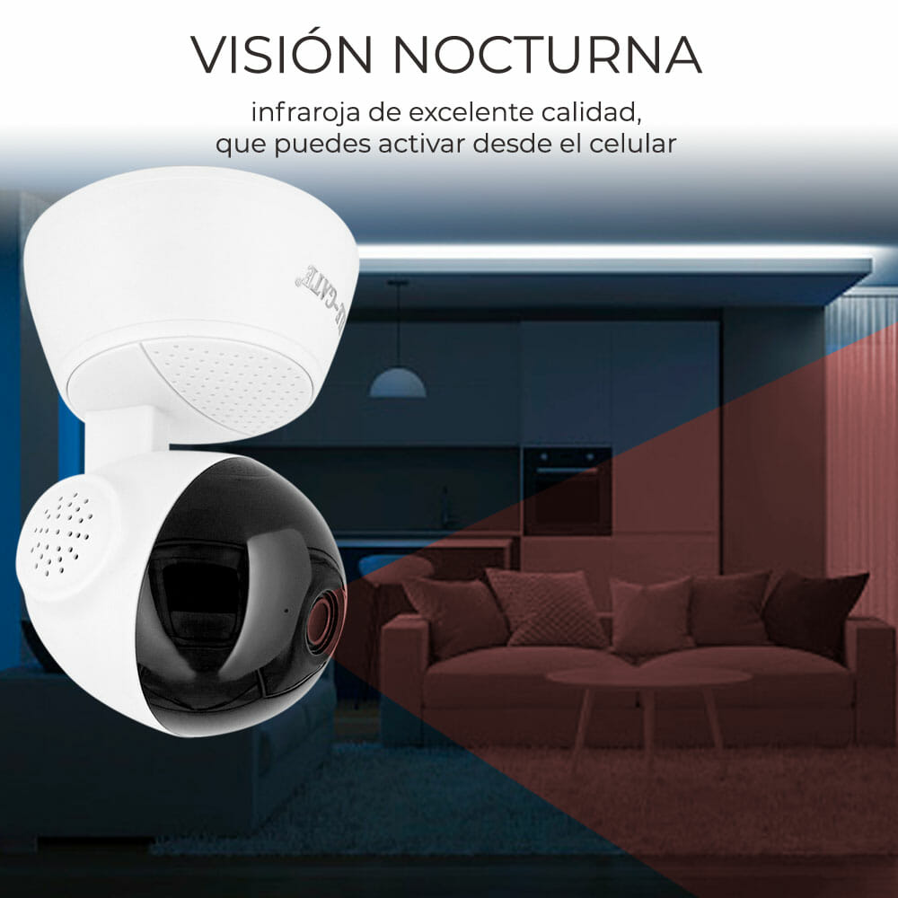 Cámara de seguridad 1080p wifi visión nocturna 