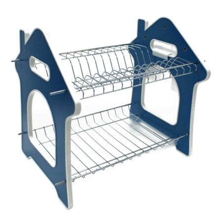 Escurridor organizador de acero inoxidable con 3 niveles para trastes de  cocina 30x80x85cm