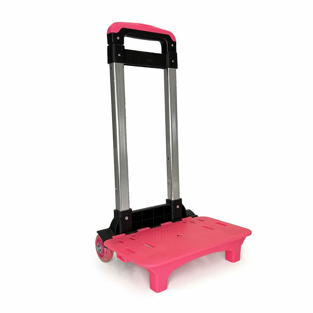 Carrito de mochila – Carrito plegable de aleación de aluminio con ruedas  para mochila (rosa, 2 ruedas)