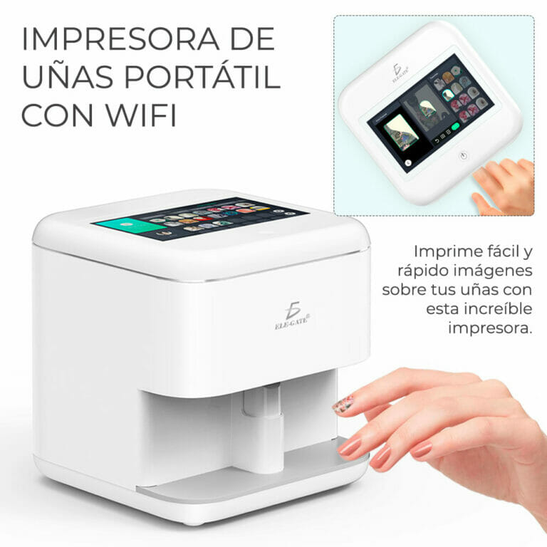 Impresora de uñas automática inteligente 3D, máquina portátil multifunción  para pintar uñas con soporte WiFi/DIY/USB, para estudio de uñas