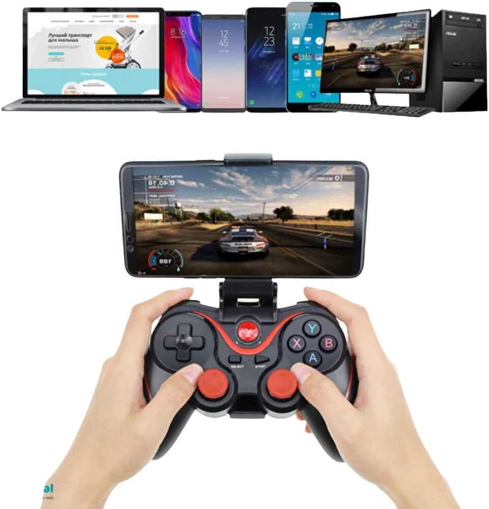 GAME GP422 Gamepad Bluetooth con Soporte para teléfono. PC GAMING