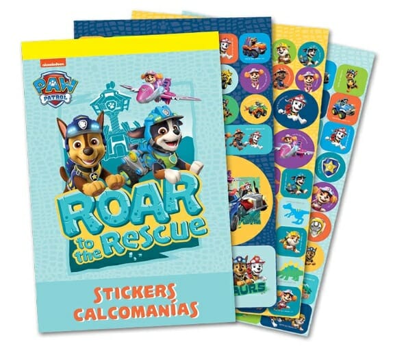 Block de stickers calcomanías con diseño de paw patrol