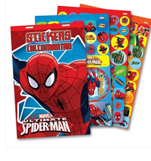 Planilla de stickers de spider-man