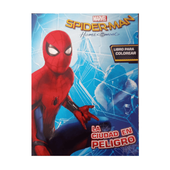 Libro para colorear spider-man, home coming, la ciudad en peligro 192  páginas great-5266-s 