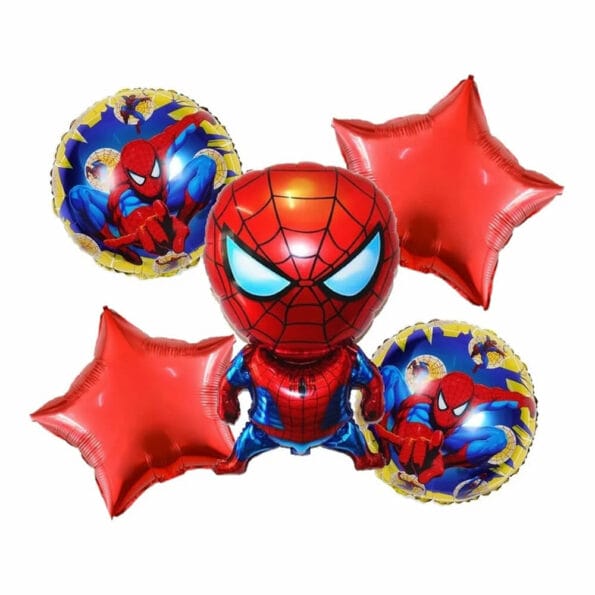 Set 5pzas globos con diseño de spider-man, variedad de diseños 929297 /  215511 