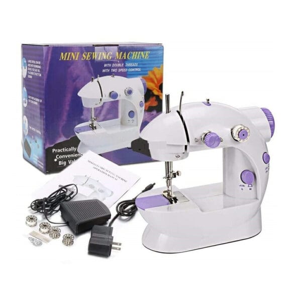 Mini Maquina Coser Diseños Canasta Ropa Ganchos Colgar LS8202F Rosa  GENERICO