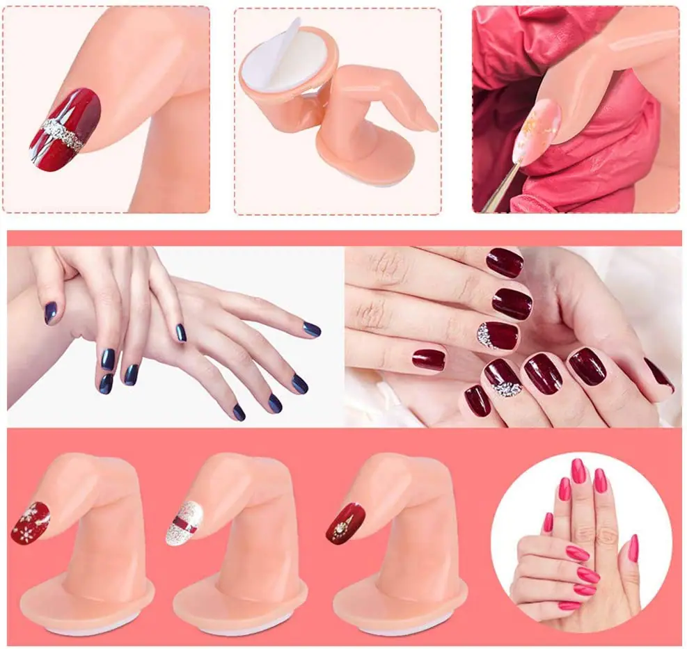 dedo para práctica de uñas