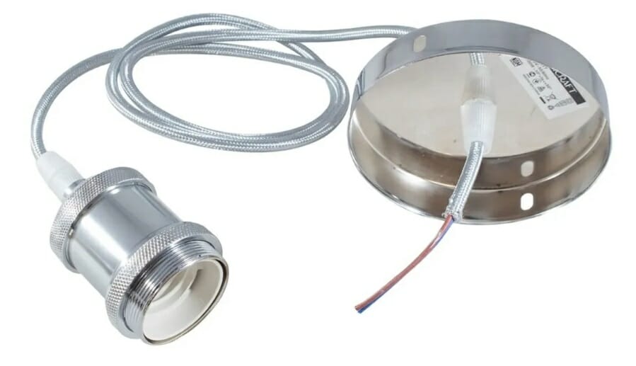 Socket con cable + base para lámpara colgante