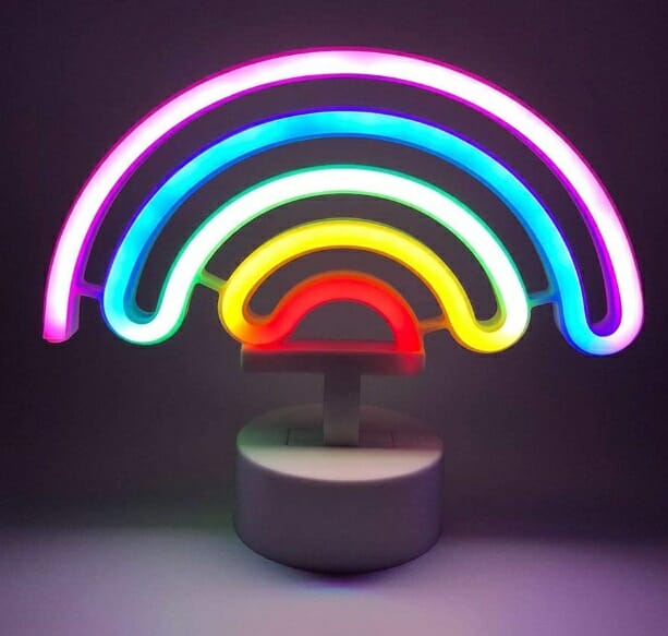Lámpara decorativa con forma de arcoíris