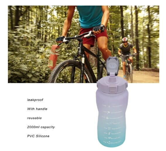 Botella motivacional personalizable para agua