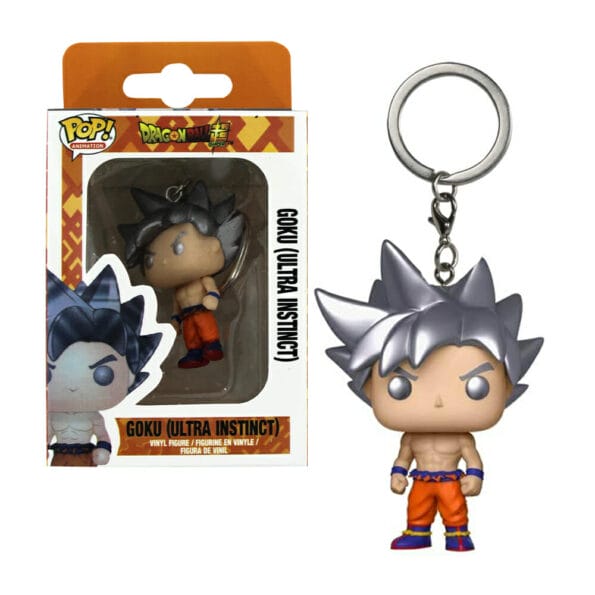Llavero funko pop con diseño de goku ultra instinct Llavero funko pop con diseño de goku ultra instinct