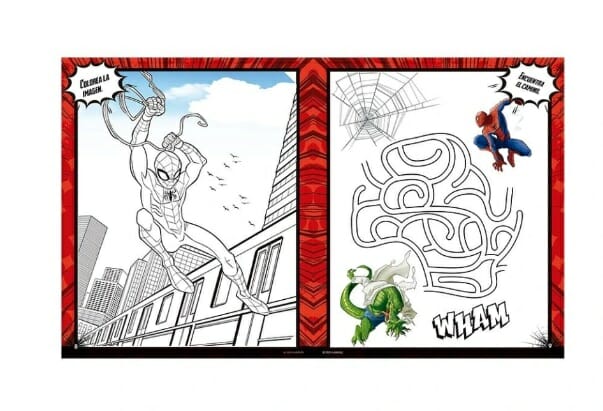 Libro mágico para colorear con diseño de spider-man