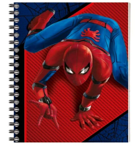 Cuaderno de cuadricula chica con diseño de spider 