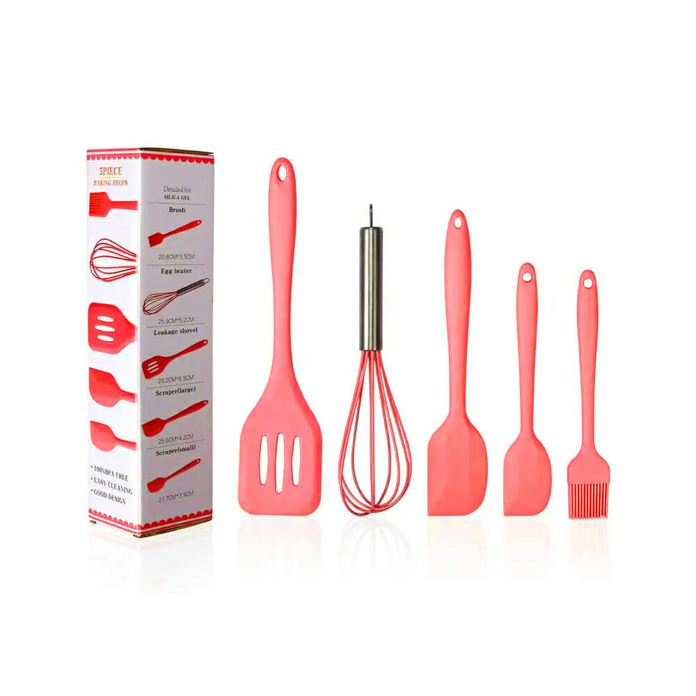 Set de utensilios de cocina de silicona para niños