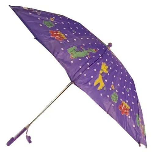 Paraguas con silbato y diseños infantiles