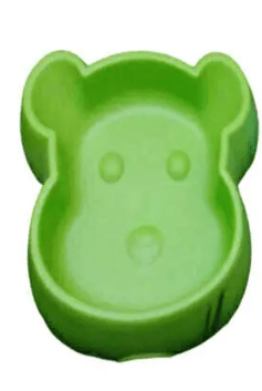 Plato de plástico pequeño en forma de oso
