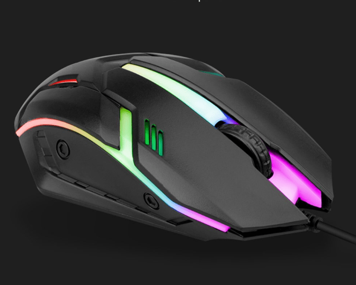 mouse gamer alámbrico RGB
