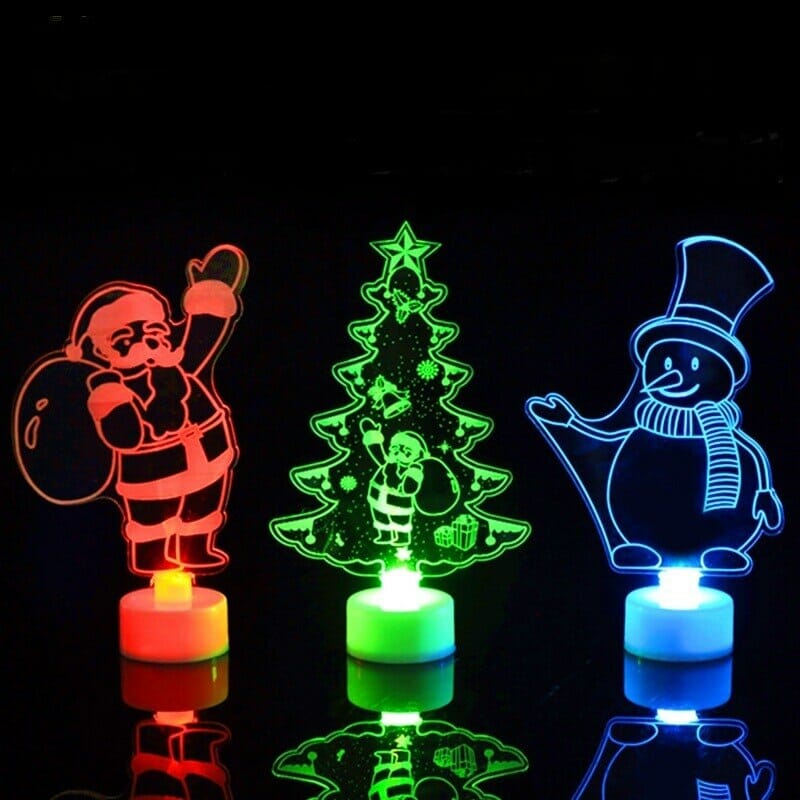 mini lámpara con luz led navideña