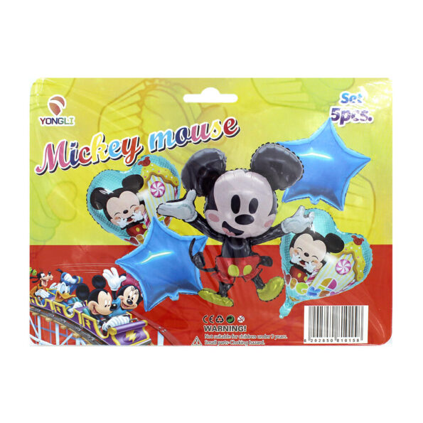 Paquete de 5 globos metálicos con diseño de mickey mouse bebé / 810158 |  