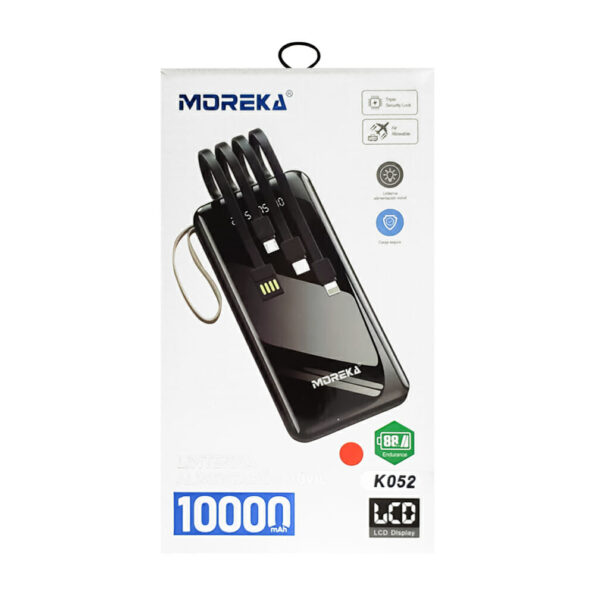 Power bank moreka con linterna y 4 cables incluidos 10000mah / k052 |  