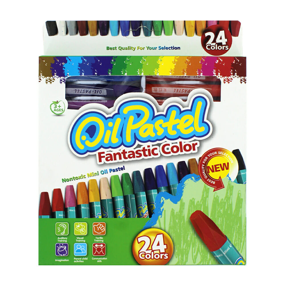 Paquete con 24 crayones crayolas oil-pastel de colores, variedad de colores  / c-7660-18 